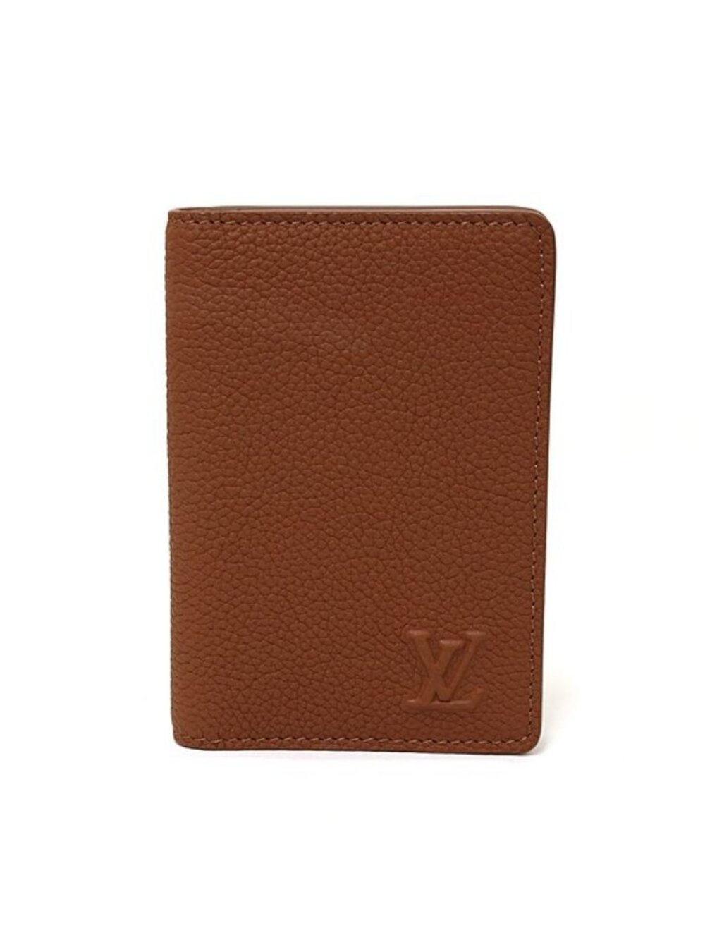 Louis Vuitton Card Case Pocket Organizer LV Aerogram Waxy Calfskin Tan